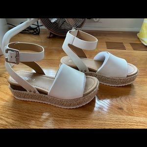 Soda White Platform Sandals